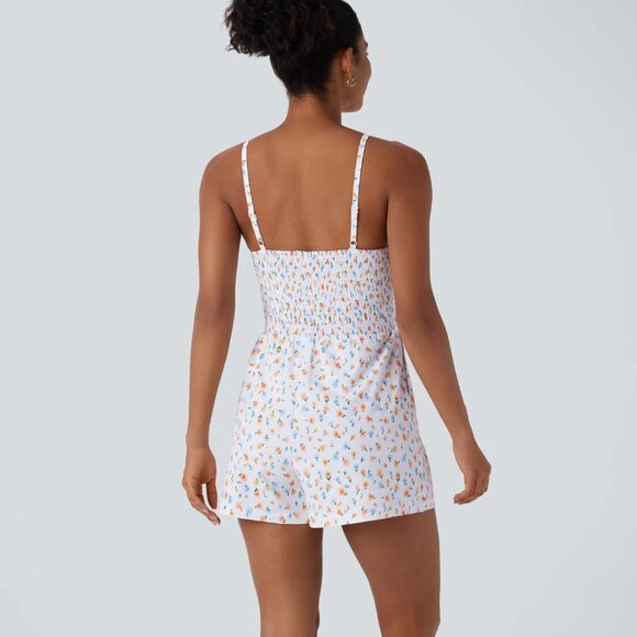 Halara Shirred Pocket Floral Print Casual Jumpsuit | Size L | NWT - Picture 6 of 6